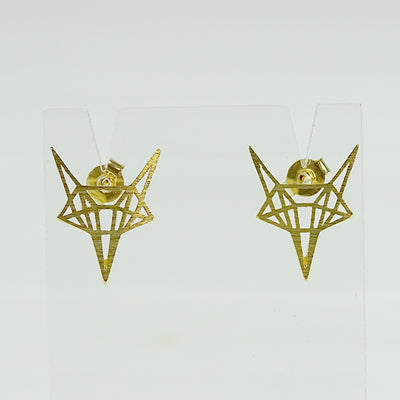 Nimah Earrings Origami Fox gold